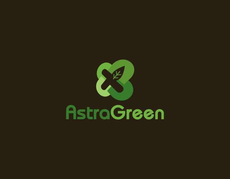 astra green logo design