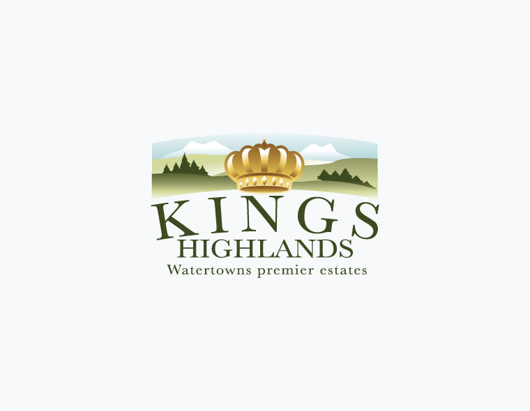 kings highlands logo design